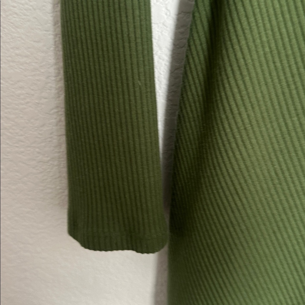 REFORMATION Amy hunter Greene ribbed stretch button front dress M - Picture 9 of 10
